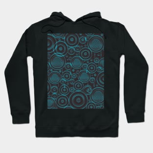 Abstract round pattern (dark green) Hoodie